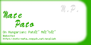 mate pato business card